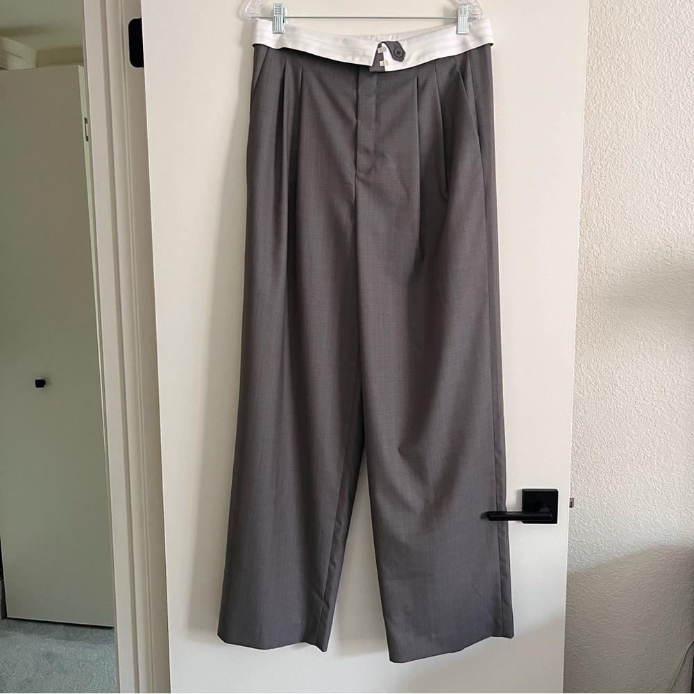 Tibi 8 NWT Grant suiting foldover pant